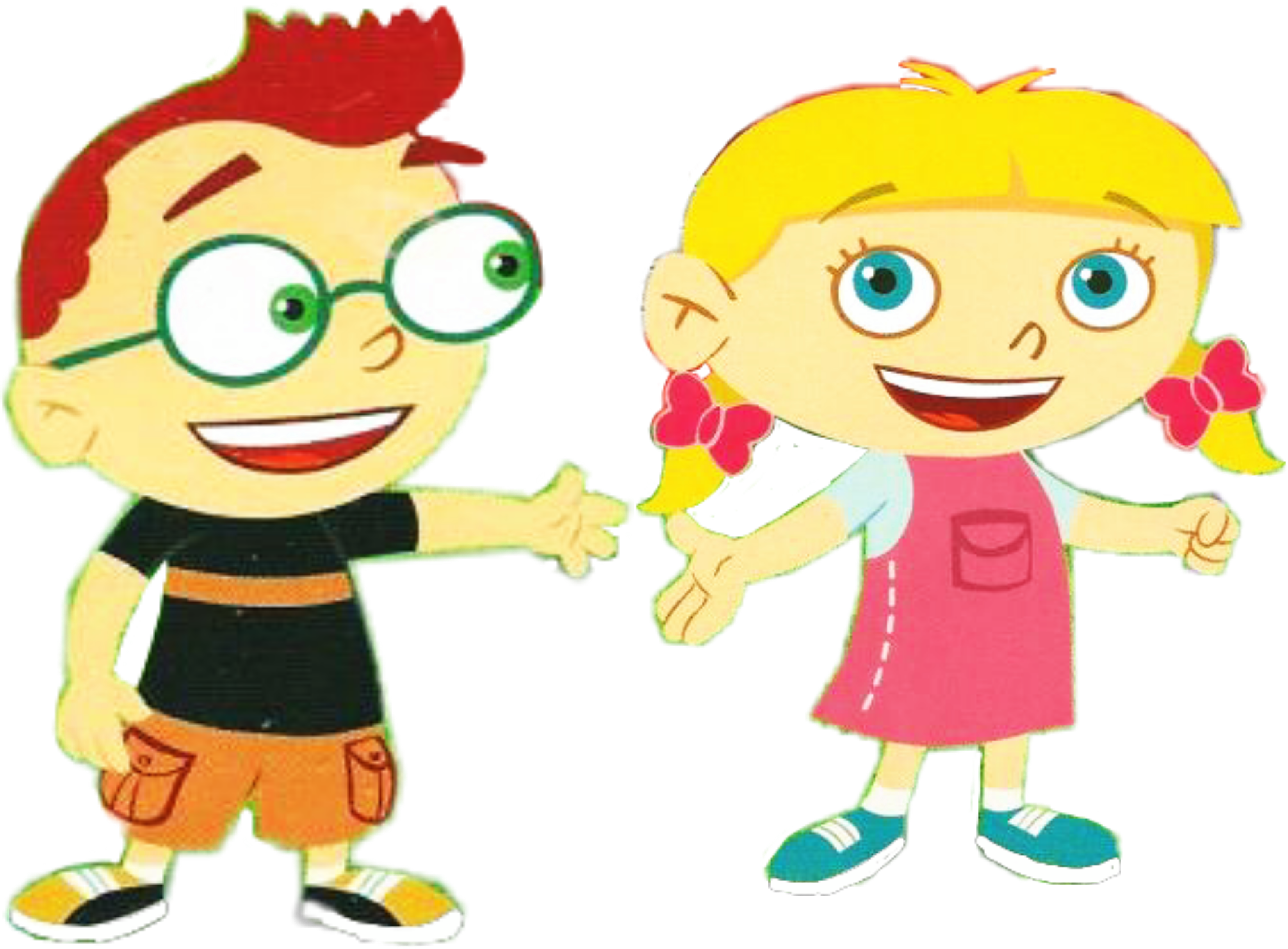 Cartoon Boy And Girl Holding Hands