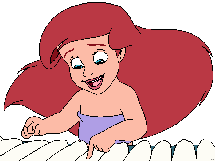 Cartoon Of A Little Mermaid Playing A Piano