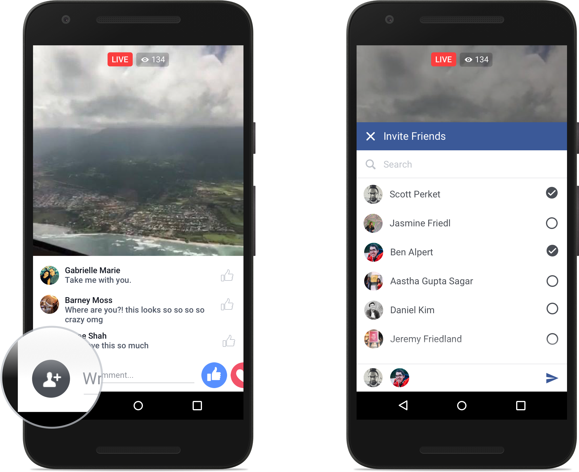 Live Invite Friends Android - Invite Friends To Facebook Live, Hd Png Download