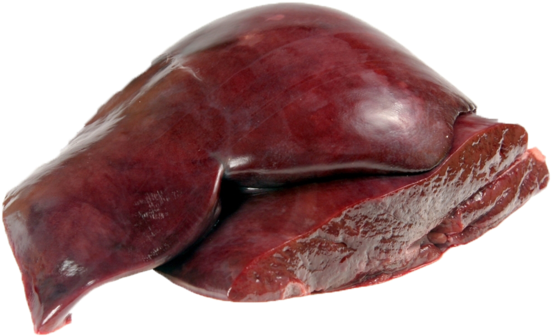 A Close Up Of A Liver