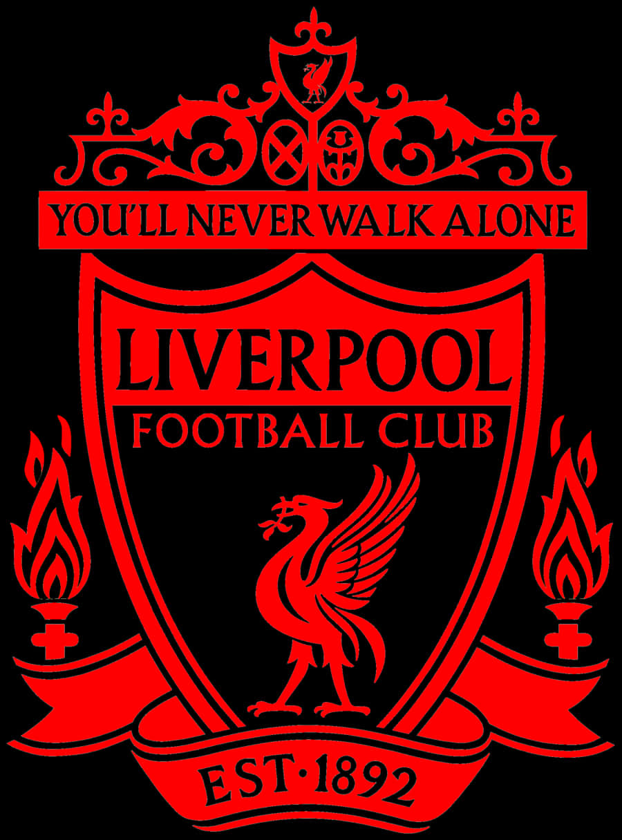 Red And Black Football Liverpool Logo