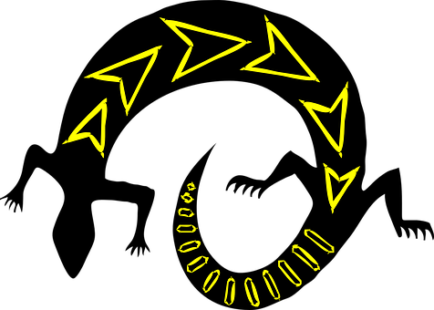 A Yellow Arrows In A Spiral