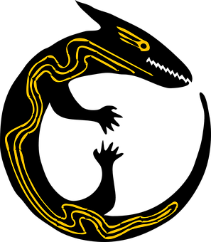 A Yellow Line On A Black Background
