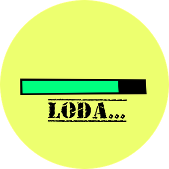 A Yellow Circle With A Green Bar And Black Text