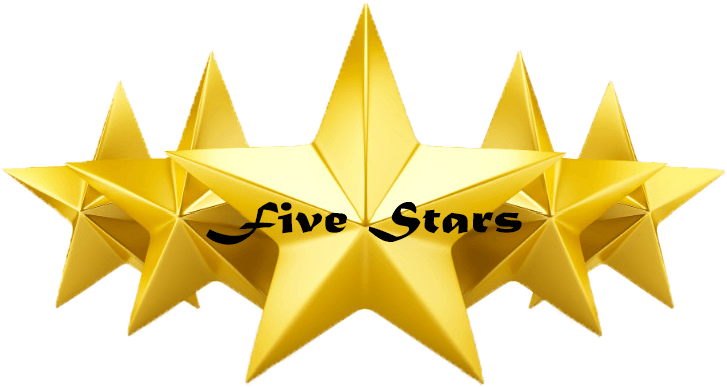 A Gold Star With Black Text
