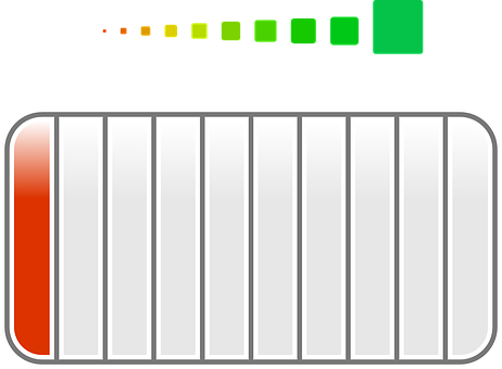 A Black And White Rectangular Object With Green Squares