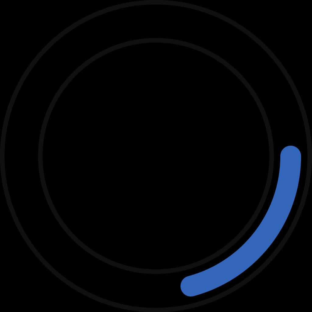 A Blue Circle With A Black Background