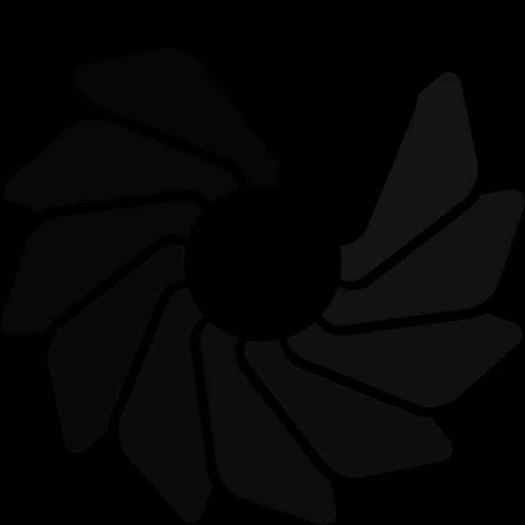 A Black Circular Object With A Black Background