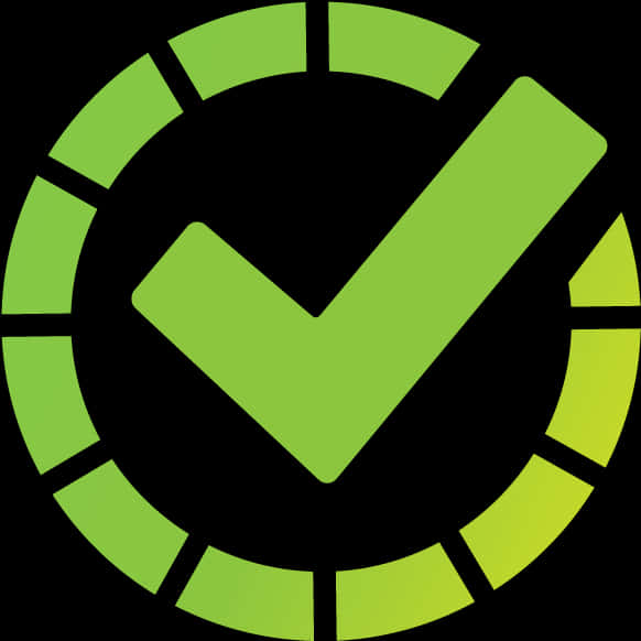 A Green Tick In A Circle