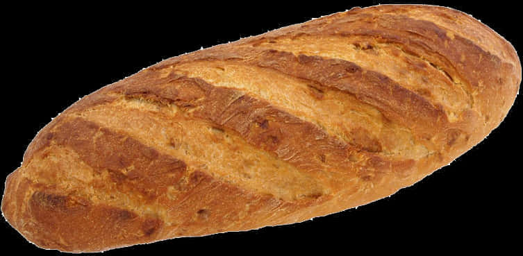 A Loaf Of Bread On A Black Background