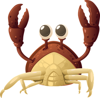 A Cartoon Of A Crab