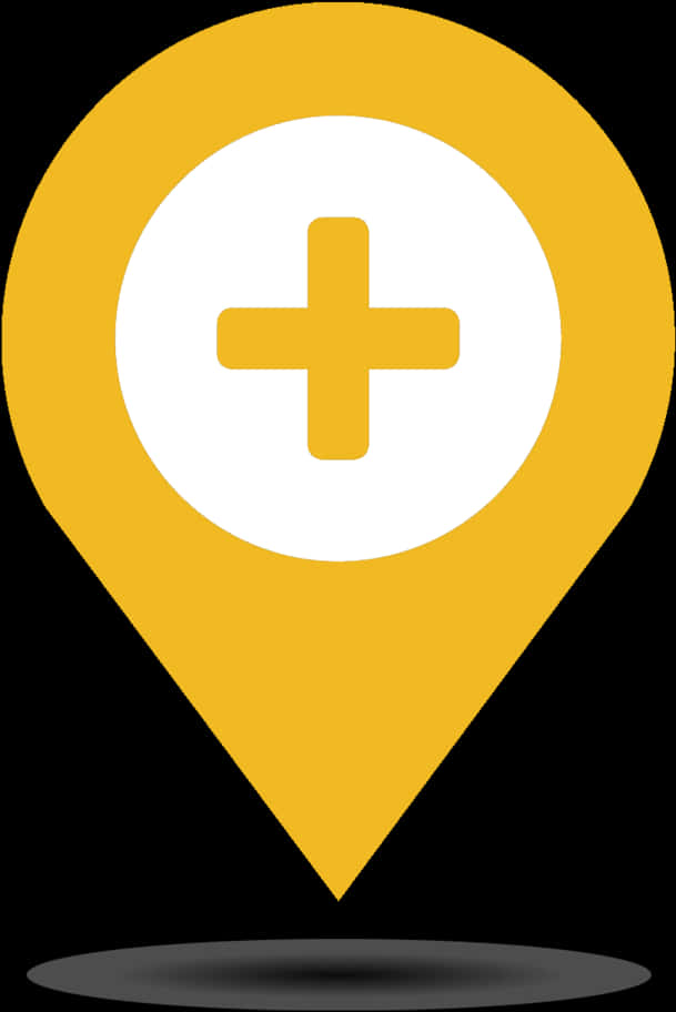 A Yellow And White Cross In A White Circle