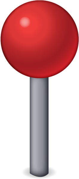 A Red Round Object On A Pole