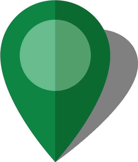 A Green Pin With A Circle