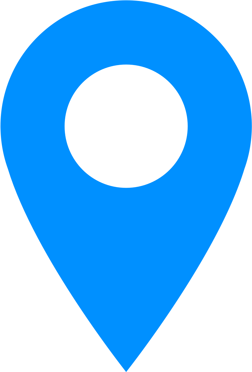 A Blue Location Pin With A Black Background