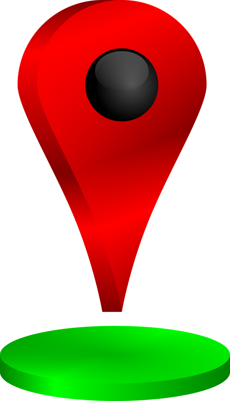 A Red And Black Map Pointer