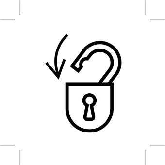 A White Keyhole In A Black Background
