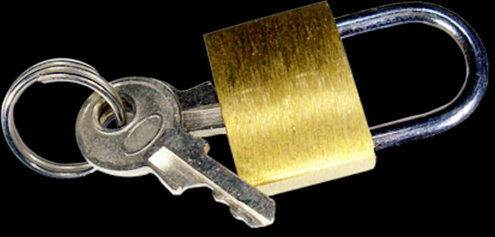 A Pair Of Keys In A Lock