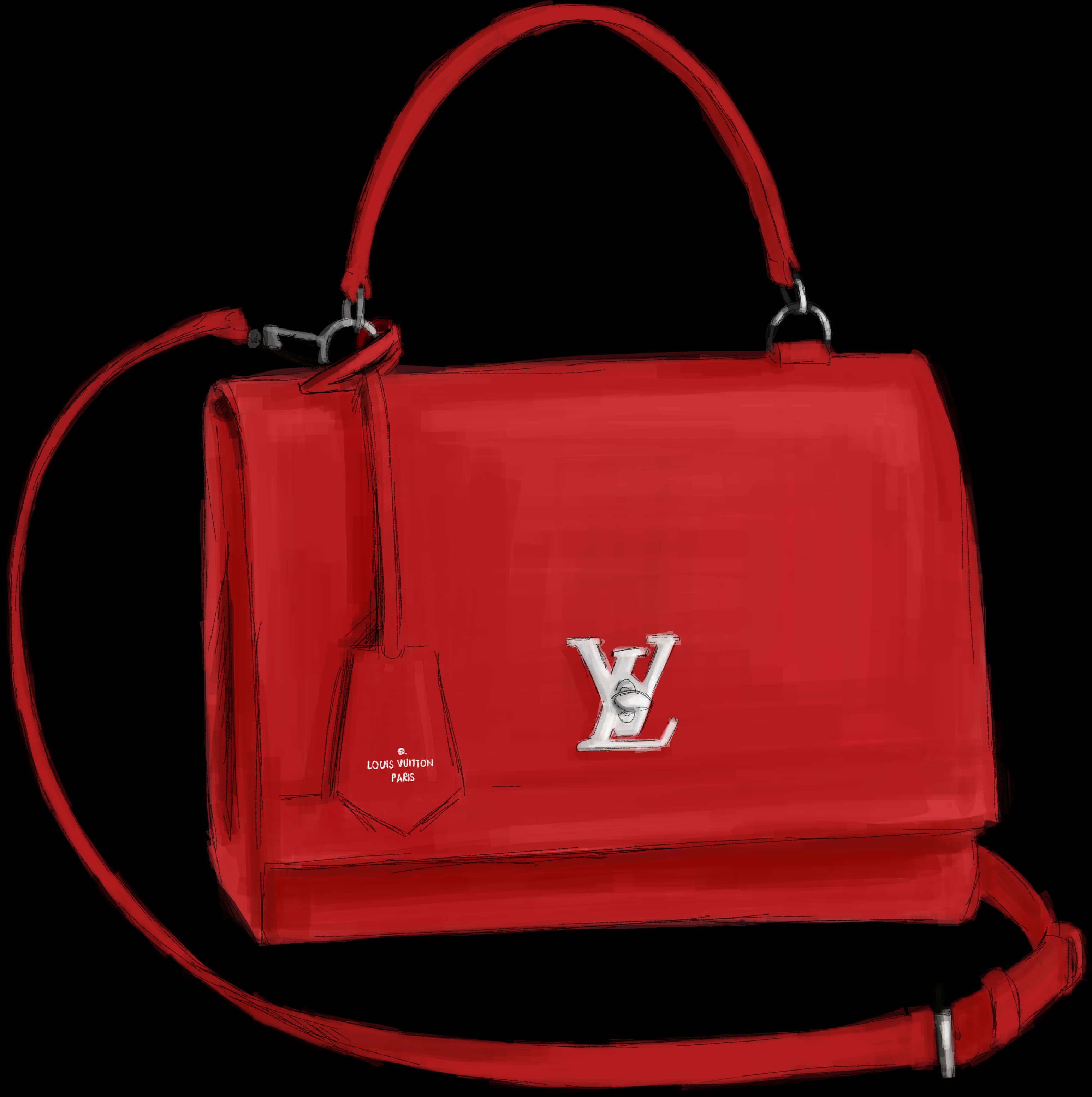 A Red Handbag With A Strap