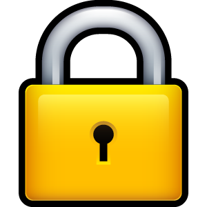 A Yellow Lock With A Keyhole