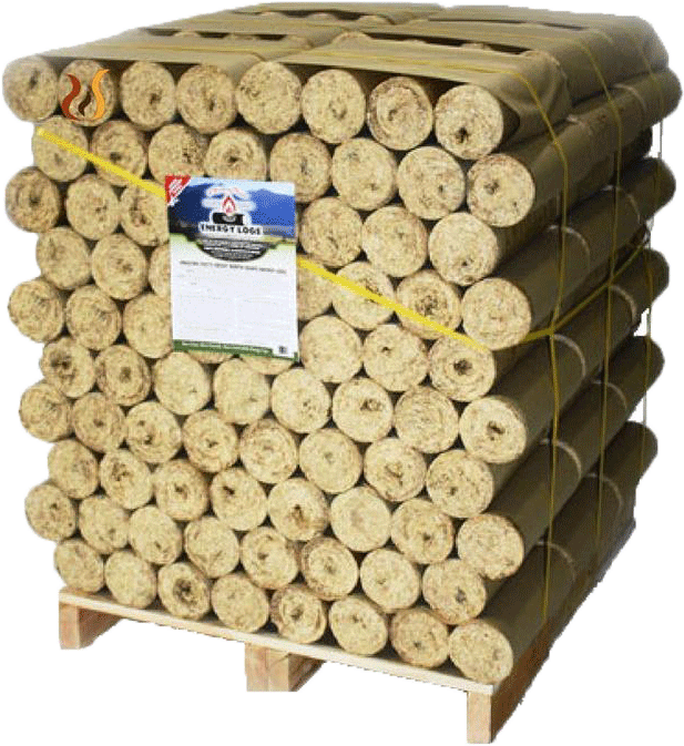A Pallet Of Rolled Up Paper