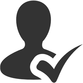 A Grey Silhouette Of A Person With A Check Mark