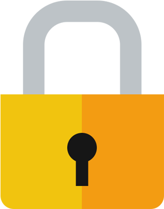 A Yellow And Grey Lock