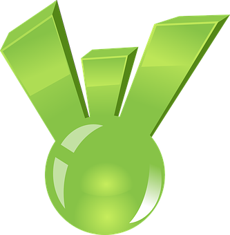 A Green Logo With Black Background