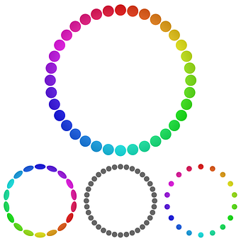 A Group Of Circles In Different Colors