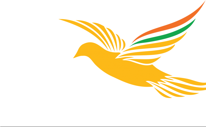 A Yellow Bird With Multicolored Wings