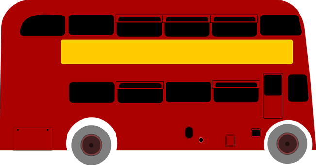 A Red And Yellow Double Decker Bus