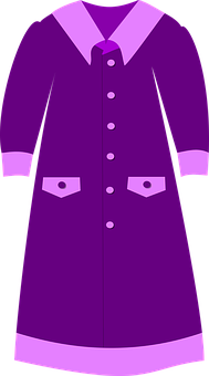 A Purple Coat With Buttons
