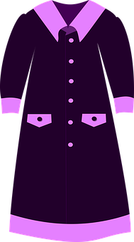 A Purple Coat With Pockets