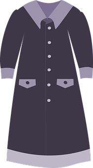 A Long Coat With Buttons