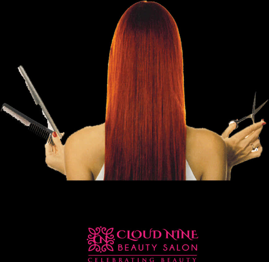 A Woman Holding Scissors And Combs