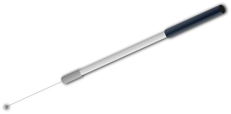 A White And Blue Handle
