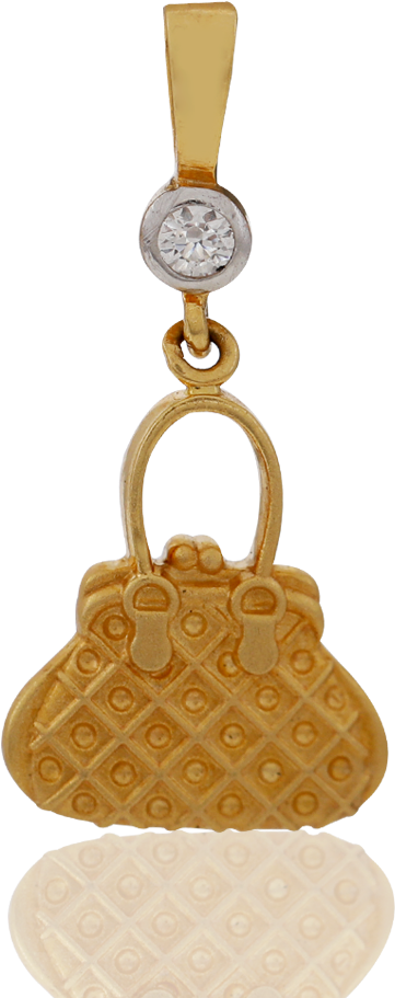 A Gold Pendant With A Black Background