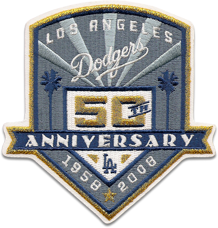 A Patch Of A Los Angeles Dodgers 50th Anniversary