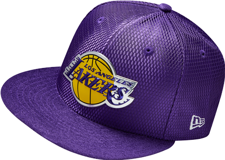A Purple Hat With A Logo On It