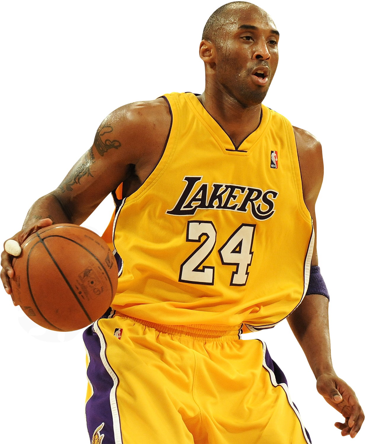 A Basketball Player In A Yellow Jersey Holding A Basketball