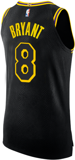 A Black Basketball Jersey With Yellow Numbers