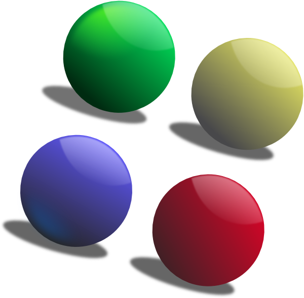 A Group Of Colorful Balls