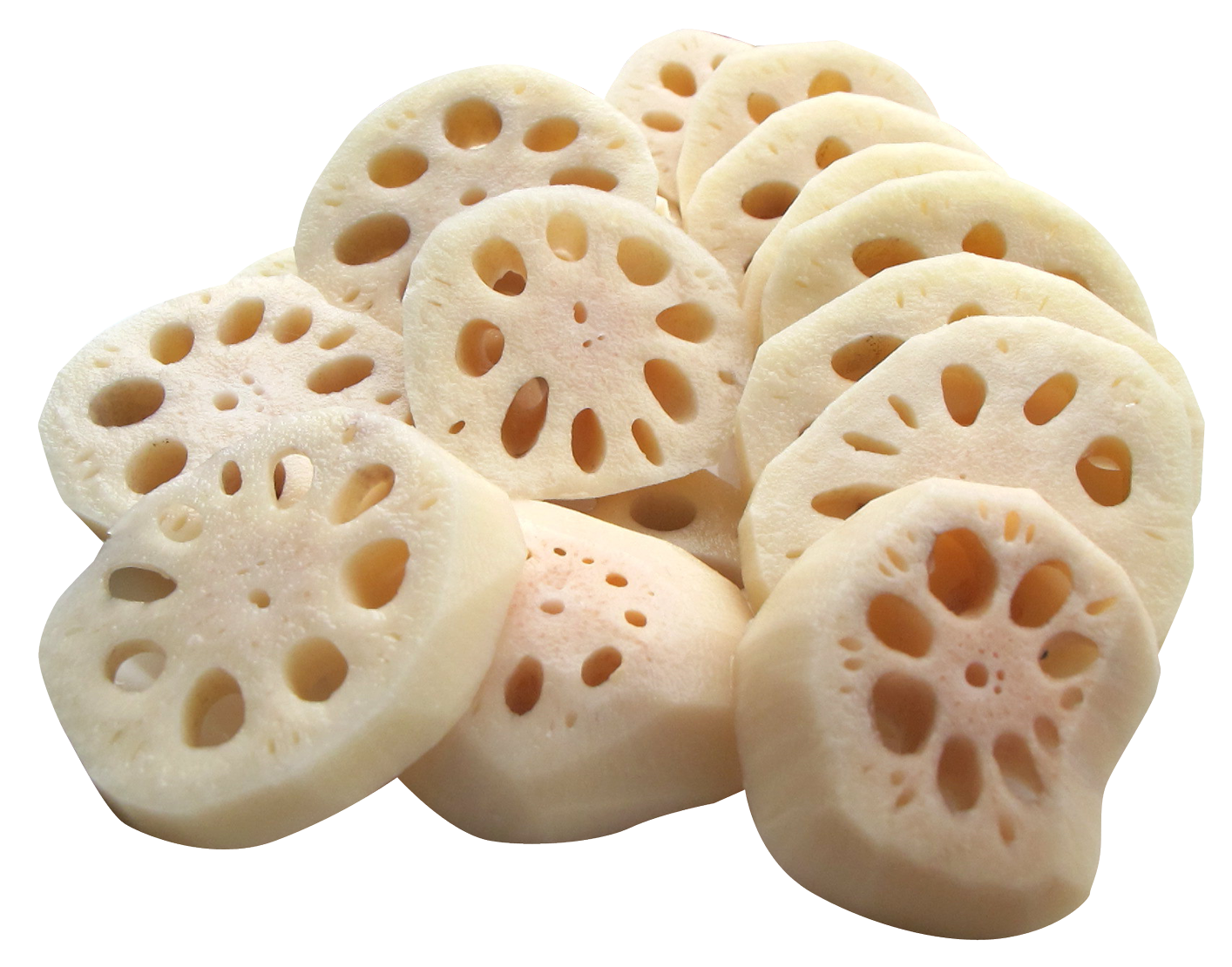 A Pile Of Sliced Lotus Root