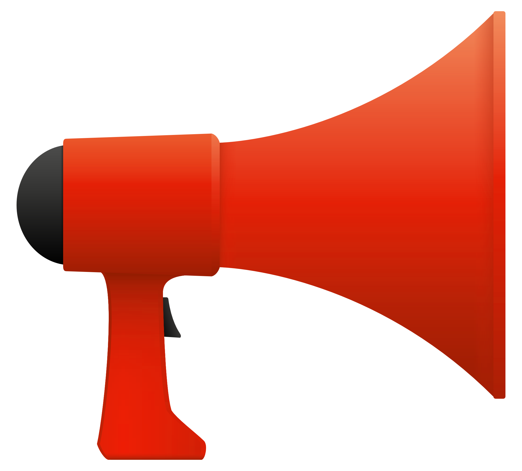 A Red Megaphone On A Black Background