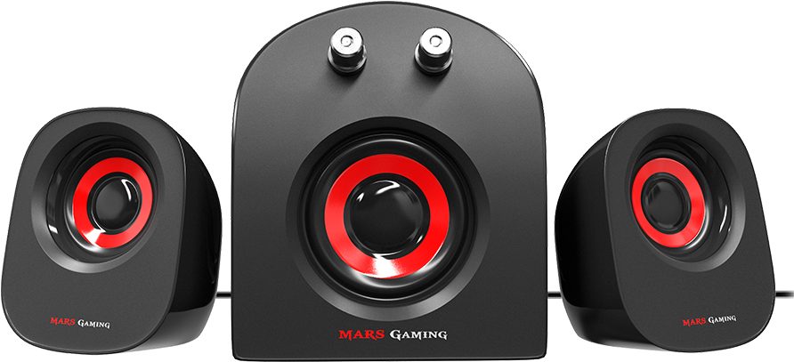A Black Speaker With Red Circle