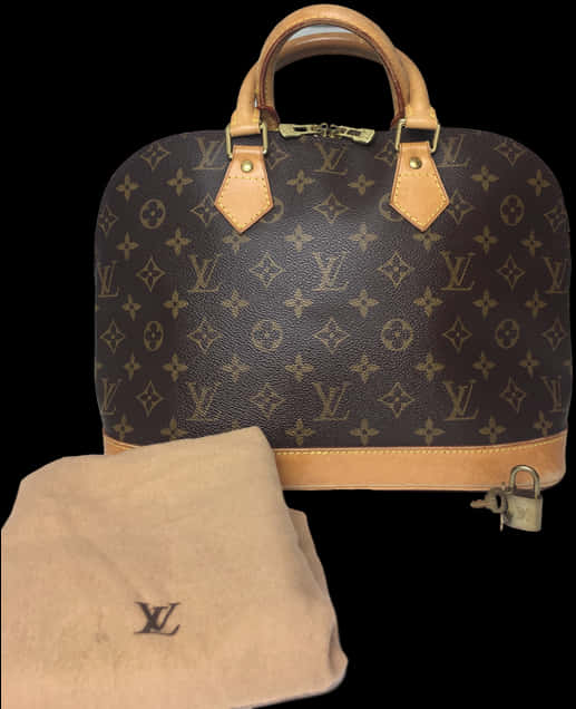 A Brown And Tan Louis Vuitton Handbag