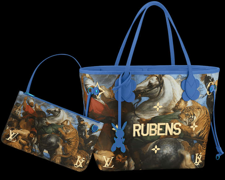 A Handbag With A Picture Of Animals