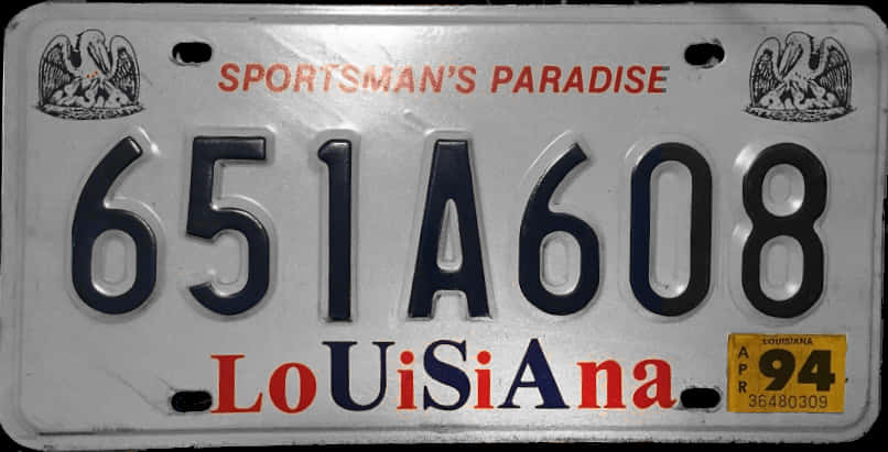 A License Plate With Numbers And Letters