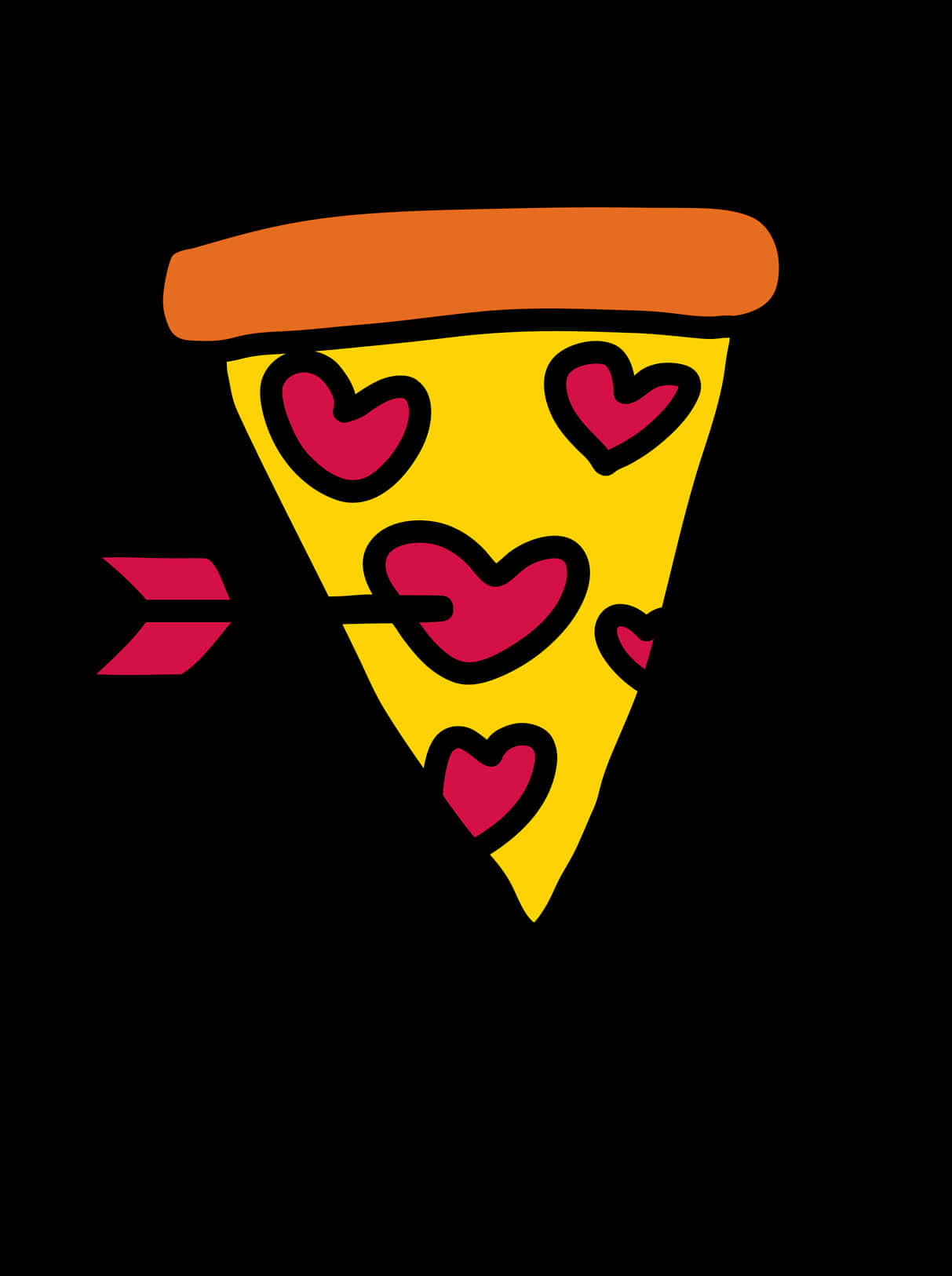 Love Fades Pizza Is Forever Graphic