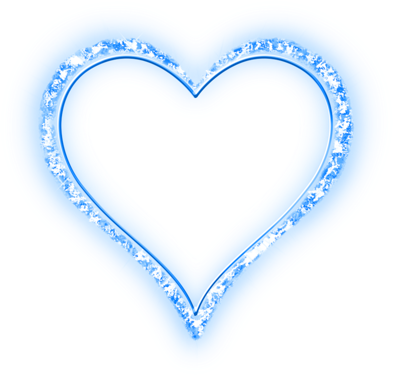 A Blue Heart With Sparkles